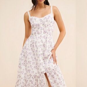 Astr Lavender Floral Dress